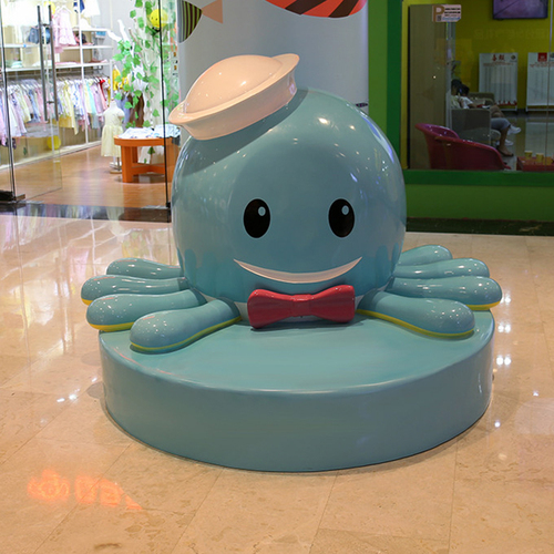 玻璃鋼章魚雕塑休閑椅