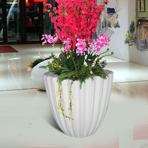 北歐風圓錐形條紋創意美陳花盆