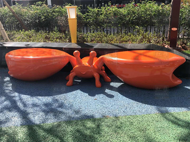 玻璃钢螃蟹休闲座椅